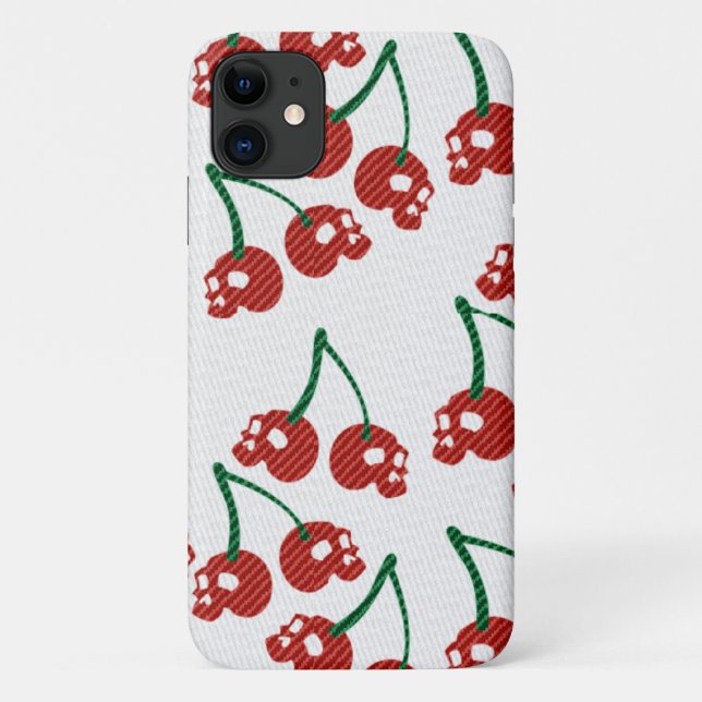 Capa Para iPhone Da Case-Mate Cherry Skulls Red (Verso)