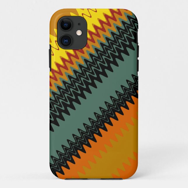 Capa Para iPhone Da Case-Mate Chevron Retro Zigzag Stripes Art Design (Verso)