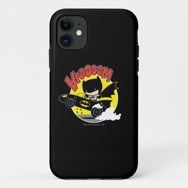 Capa Para iPhone Da Case-Mate Chibi Batman No Batmobile (Verso)