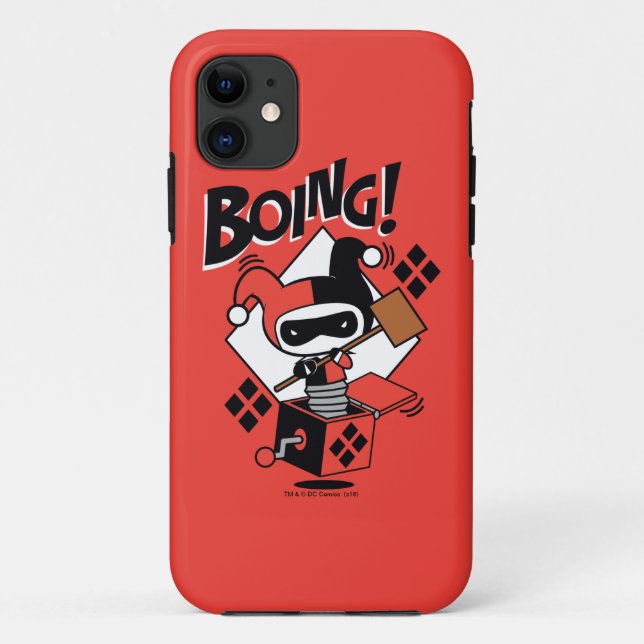 Capa Para iPhone Da Case-Mate Chibi Harley-Quinn-In-A-Box Com Martelo (Verso)