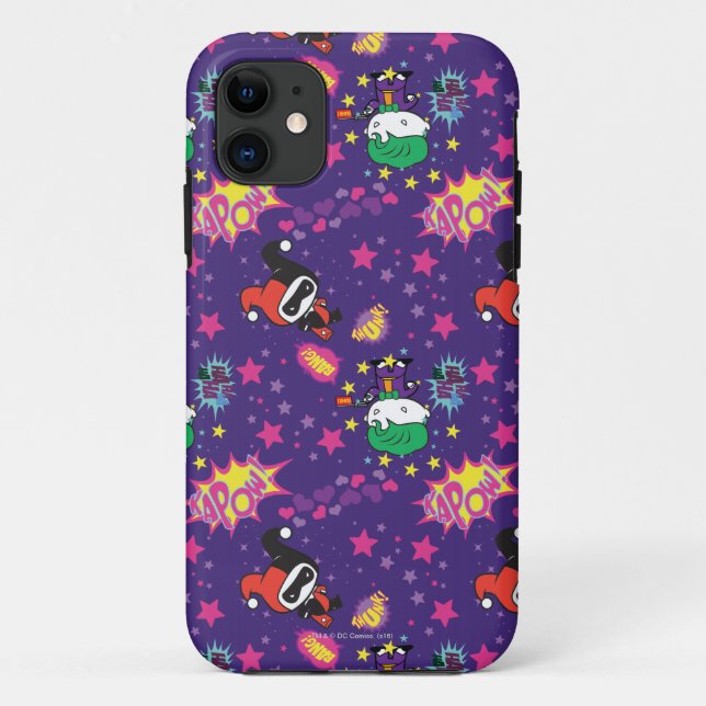 Capa Para iPhone Da Case-Mate Chibi Joker e Harley Pattern (Verso)