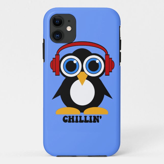 Capa Para iPhone Da Case-Mate chillin do pinguim (Verso)