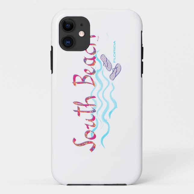 Capa Para iPhone Da Case-Mate Chinelos de Miami em South Beach (Verso)