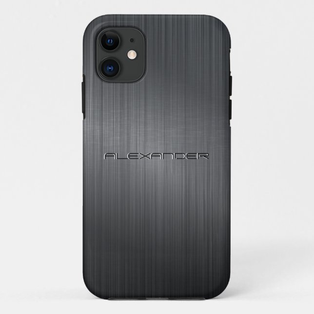 Capa Para iPhone Da Case-Mate Cinza de alumínio escovado (Verso)