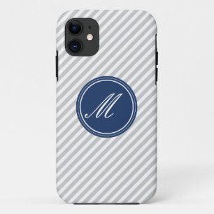 Capa Para iPhone Da Case-Mate Cinzas e faixas brancas com caixa iPhone 5 monogra