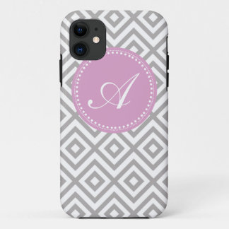 Capa Para iPhone Da Case-Mate Cinzas e teste padrão personalizado lavanda do