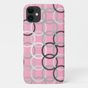 Capa Para iPhone Da Case-Mate Círculos modernos do século médio, cor-de-rosa cor