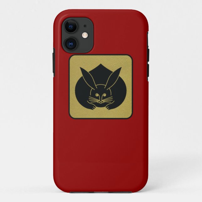 Capa Para iPhone Da Case-Mate Clan Kamon Red Laquer e Dourado Rabbit (Verso)