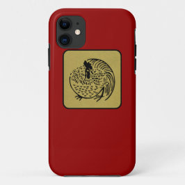 Capa Para iPhone Da Case-Mate Clan Kamon Red Laquer e Dourado Rooster