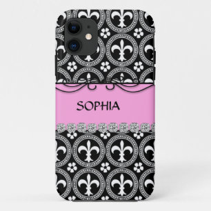 Capa Para iPhone Da Case-Mate COBRIR francês COR-DE-ROSA ELEGANTE da flor de li