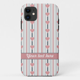 Capa Para iPhone Da Case-Mate Cobrir Personalizado de Corações e Stripes iPhone