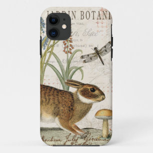 Capa Para iPhone Da Case-Mate coelho francês vintage moderno no jardim