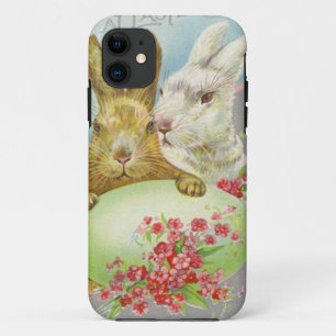 Capa Para iPhone Da Case-Mate Coelhos de Páscoa Vintage Com Cartão de Páscoa de