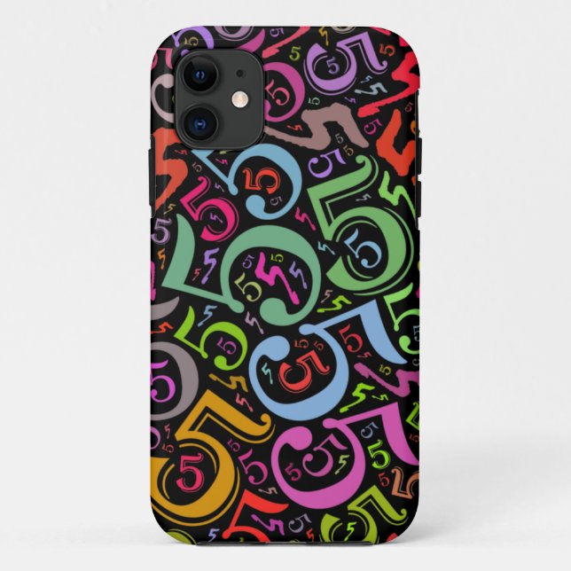 Capa Para iPhone Da Case-Mate Colagem do número 5 (Verso)
