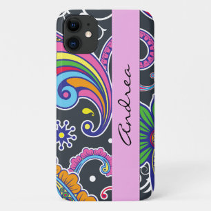 Capa Para iPhone Da Case-Mate Colorida Paisley, Paisley Pattern, Seu Nome