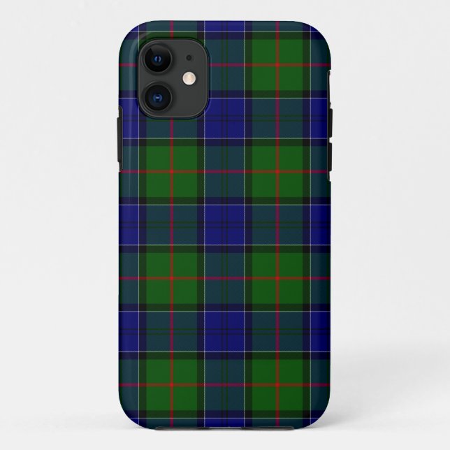 Capa Para iPhone Da Case-Mate Colquhoun tartan xadrez verde azul (Verso)