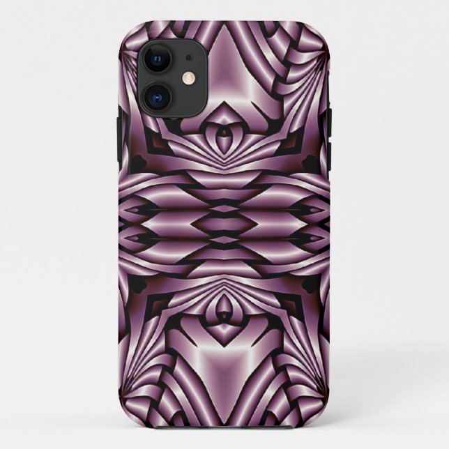 Capa Para iPhone Da Case-Mate Composição Fractal - Vermelho metálico caleidoscóp (Verso)