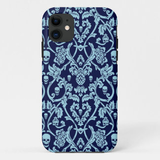 Capa Para iPhone Da Case-Mate Cor damasco azul do crânio