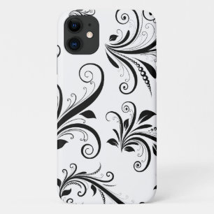 Capa Para iPhone Da Case-Mate Cor damasco, Damasco Francês, Preto e Branco