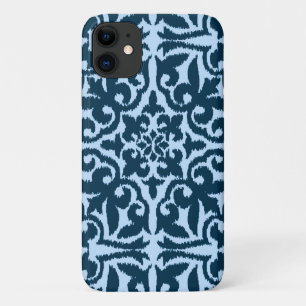 Capa Para iPhone Da Case-Mate Cor damasco Ikat - Índio escuro e azul claro