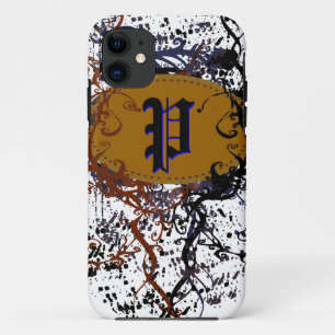 Capa Para iPhone Da Case-Mate Cor damasco retroativa com Letra monográfica P