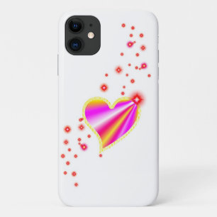 Capa Para iPhone Da Case-Mate Coração Arco-Íris Amarelo Vermelho rosa com Est