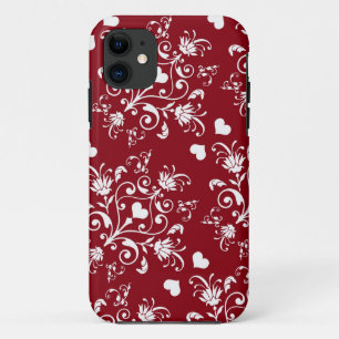 Capa Para iPhone Da Case-Mate coração branco no amor romântico vermelho damas
