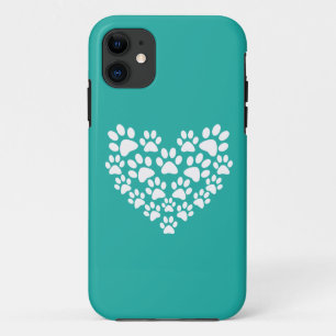 Capa Para iPhone Da Case-Mate Coração para Impressão de Coração Simples Turquesa