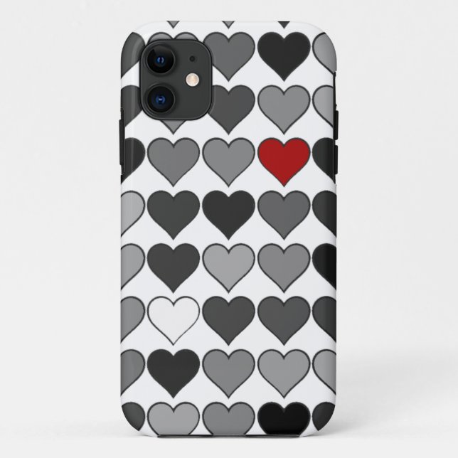 Capa Para iPhone Da Case-Mate coração vermelho na multidão (Verso)