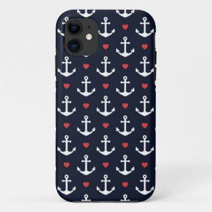 Capa Para iPhone Da Case-Mate Corações e teste padrão das âncoras