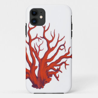 Capa Para iPhone Da Case-Mate CORAL do FOGO no cobrir branco do telefone do