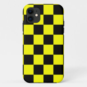 Capa Para iPhone Da Case-Mate Corey Tiger 80s Neon Xadrez (Amarelo)