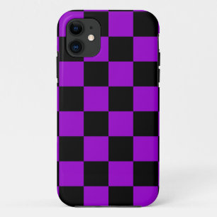 Capa Para iPhone Da Case-Mate Corey Tiger 80s Neon Xadrez (Roxo)