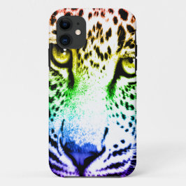 Capa Para iPhone Da Case-Mate Corey Tiger Anos 80 Neon Rosto de Leopardo (Arco-í