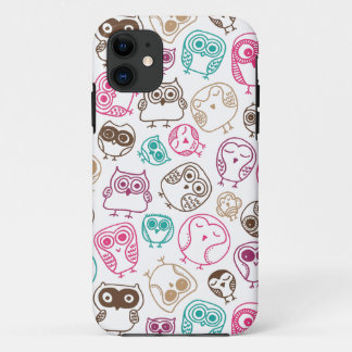 Capa Para iPhone Da Case-Mate Coruja branca e colorida em rosa e azul