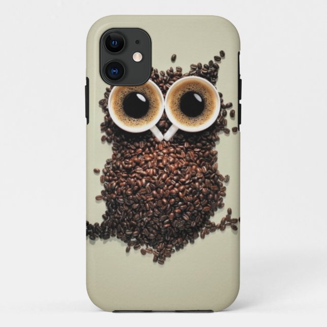 Capa Para iPhone Da Case-Mate Coruja da cafeína (Verso)
