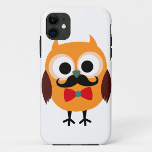 Capa Para iPhone Da Case-Mate Coruja masculina com bigode preto