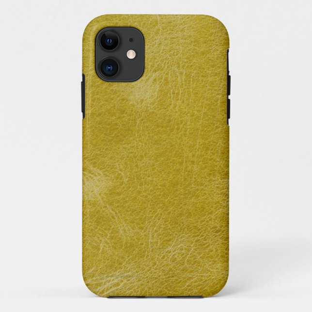 Capa Para iPhone Da Case-Mate Couro amarelo (Verso)