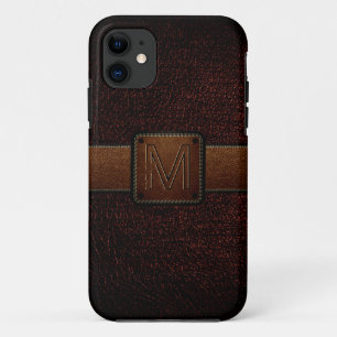 Capa Para iPhone Da Case-Mate Couro castanho parece marrom