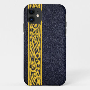 Capa Para iPhone Da Case-Mate Couro Preto Moderno Amarelo