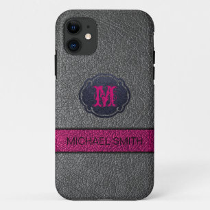 Capa Para iPhone Da Case-Mate Couro roxo e preto cor-de-rosa