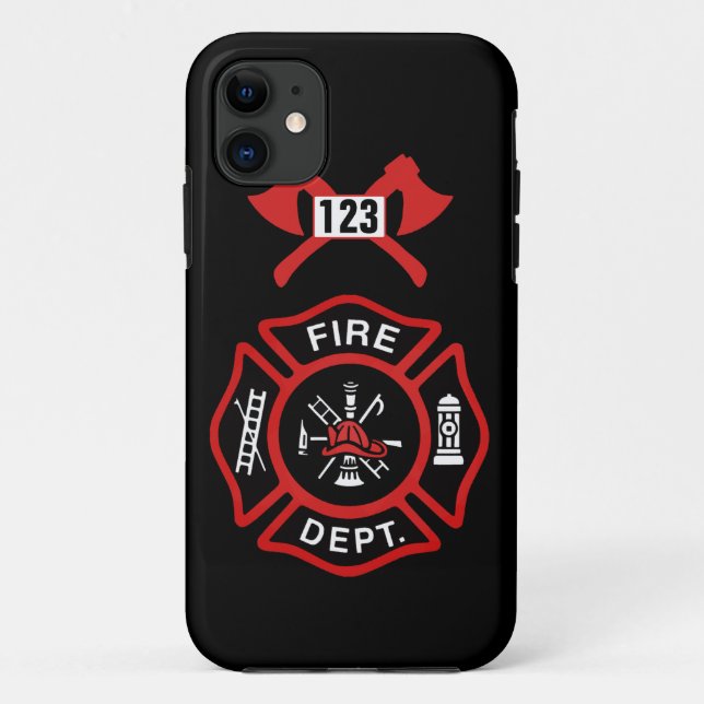 Capa Para iPhone Da Case-Mate Crachá do departamento dos bombeiros (Verso)