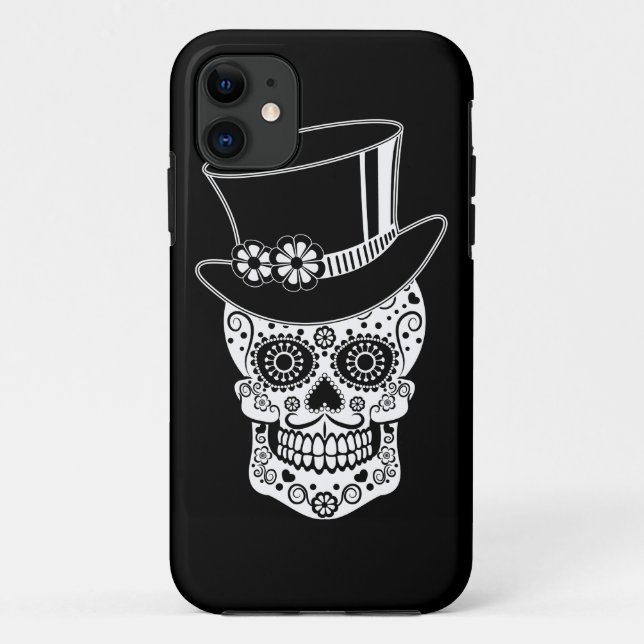 Capa Para iPhone Da Case-Mate Crânio de Açúcar Cavalheiro (Verso)