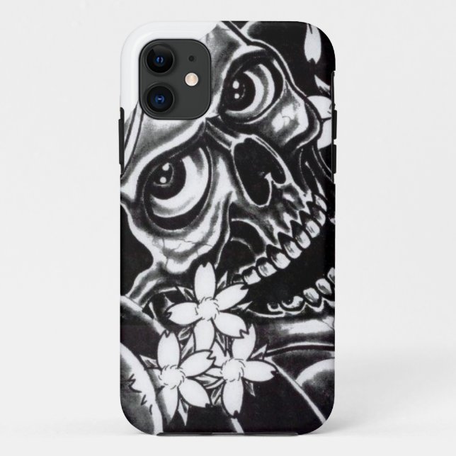 Capa Para iPhone Da Case-Mate crânio de tatuagem japonesa (Verso)