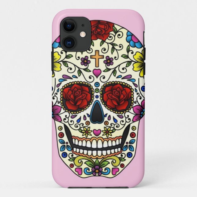 Capa Para iPhone Da Case-Mate crânio do açúcar (Verso)