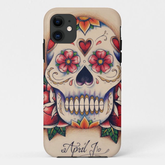 Capa Para iPhone Da Case-Mate crânio do açúcar (Verso)