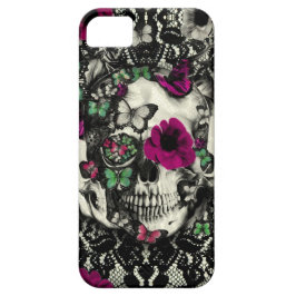 Capa Para iPhone Da Case-Mate Crânio gótico do laço do Victorian com acentos