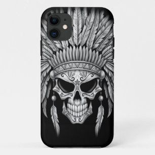 Capa Para iPhone Da Case-Mate Crânio nativo escuro do açúcar com mantilha