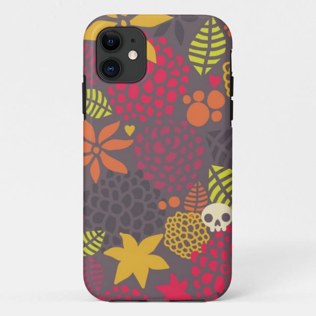 Capa Para iPhone Da Case-Mate Crânios e flores (Verso)