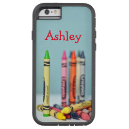 Capa Para iPhone Da Case-Mate Crayons Coloridos com nome personalizável